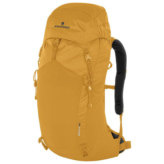 Ferrino Estella 30, zaino da trekking, 30 litri, Dry Net System, poliestere riciclato, copri zaino incluso, giallo