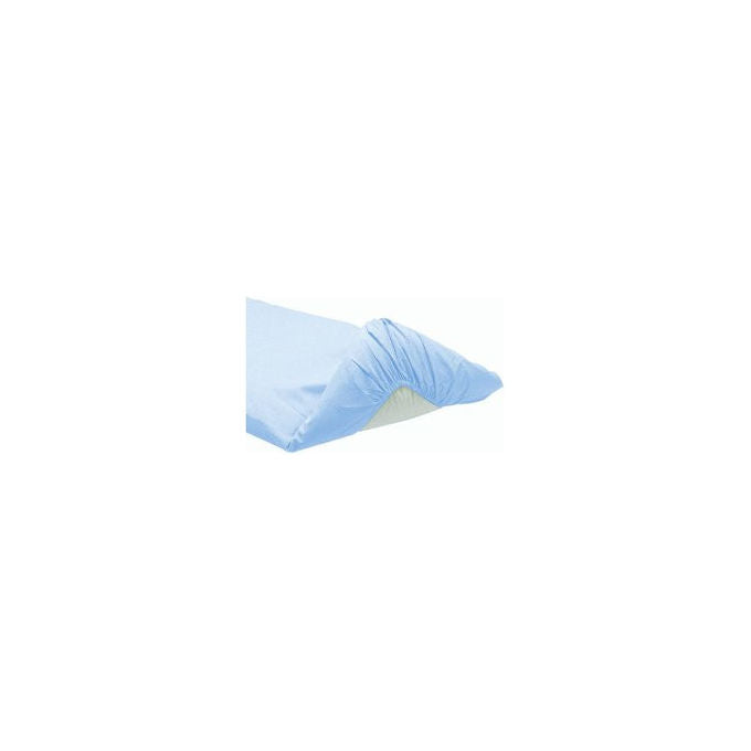 Italbaby lenzuolo sotto carrozzina con angoli elastici, 100% cotone, azzurro tinta unita, 38x80 cm