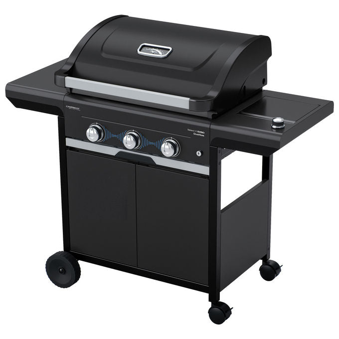 Campingaz barbecue a gas 3 Series Select, 3 bruciatori, GPL e metano, 11300 W, carrello con ruote, nero