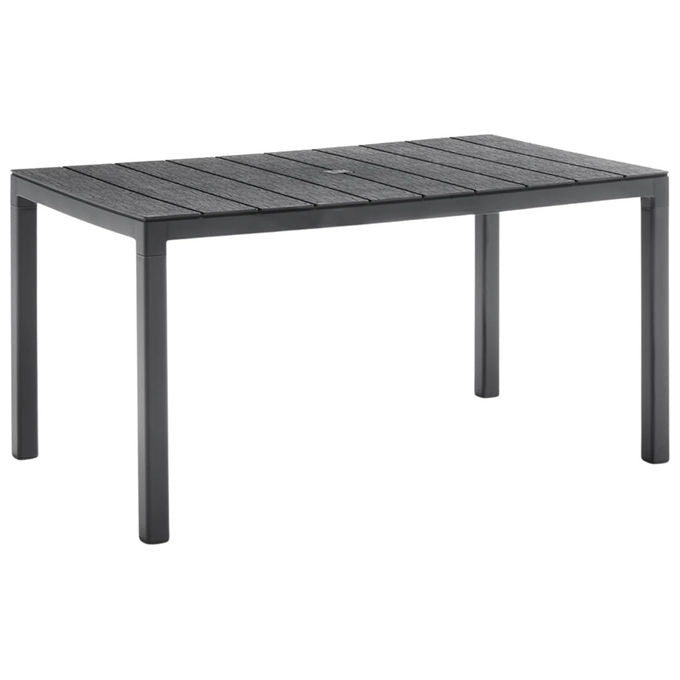 Bica tavolo da giardino King, polipropilene, grafite, 6 posti, 146x86x74 cm, resistente ai raggi UV