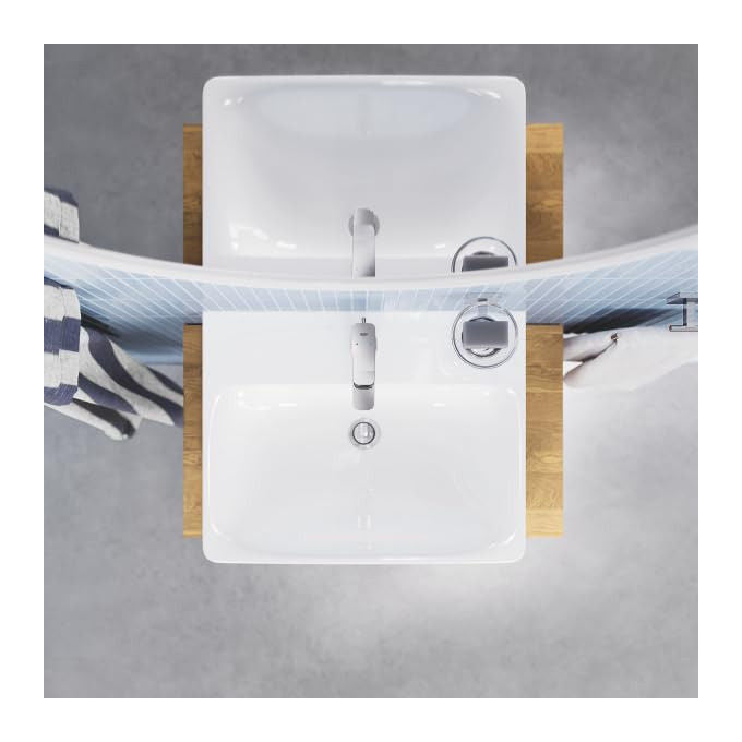 Grohe Dice miscelatore Mono Splitcomando lavabo taglia M, cromo, piletta click-clack, cartuccia ceramica 28 mm, risparmio idrico, 1018320000