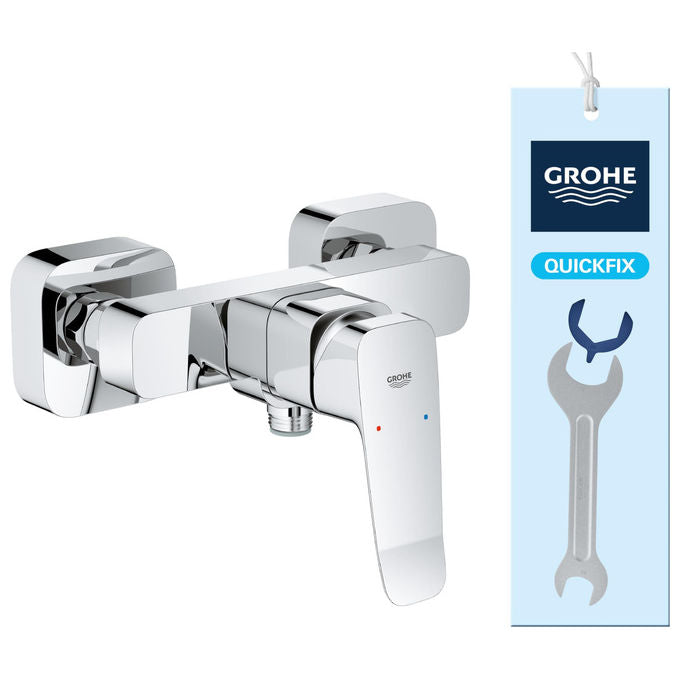 Grohe Dice miscelatore Mono Splitcomando doccia a parete, cromo, cartuccia ceramica 35 mm, SilkMove, valvola ritegno, QuickSpanner