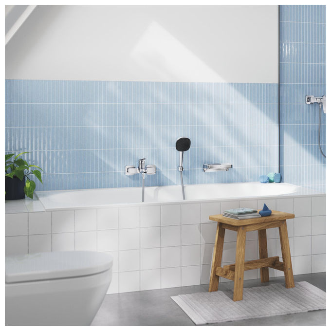 Grohe Dice miscelatore Mono Splitcomando doccia a parete, cromo, cartuccia ceramica 35 mm, SilkMove, valvola ritegno, QuickSpanner