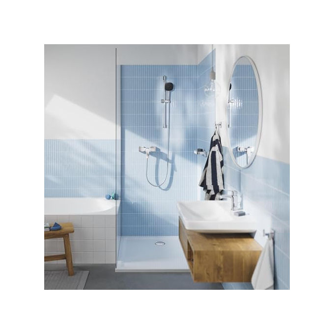 Grohe Dice miscelatore Mono Splitcomando doccia a parete, cromo, cartuccia ceramica 35 mm, SilkMove, valvola ritegno, QuickSpanner
