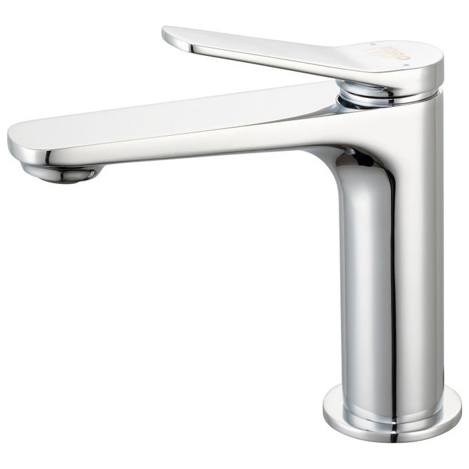 Idro Bric miscelatore lavabo Sound, cromo, cartuccia ceramica 26 mm, piletta click-clack, risparmio idrico, flessibili inox