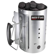 Bbq accenditore barbecue in acciaio, modello C83600110, colore argento, diametro 195 mm, altezza 305 mm