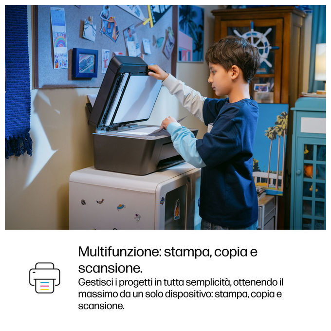 HP DeskJet 4330, stampante multifunzione inkjet wireless, stampa copia scansione, Wi-Fi, ADF, colore, A4
