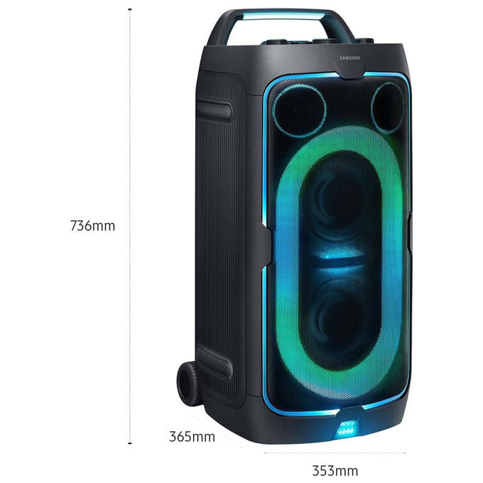 Samsung MX-ST50F-ZF Sound Tower Cassa Amplificata Bluetooth 240W 18 ore Autonomia IPX4 Party Lights+ colore Nero