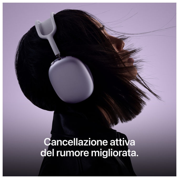 Apple AirPods Max 2, cuffie over-ear wireless, chip H2, cancellazione attiva del rumore, audio spaziale, Bluetooth 5.3, 20h autonomia, Mezzanotte