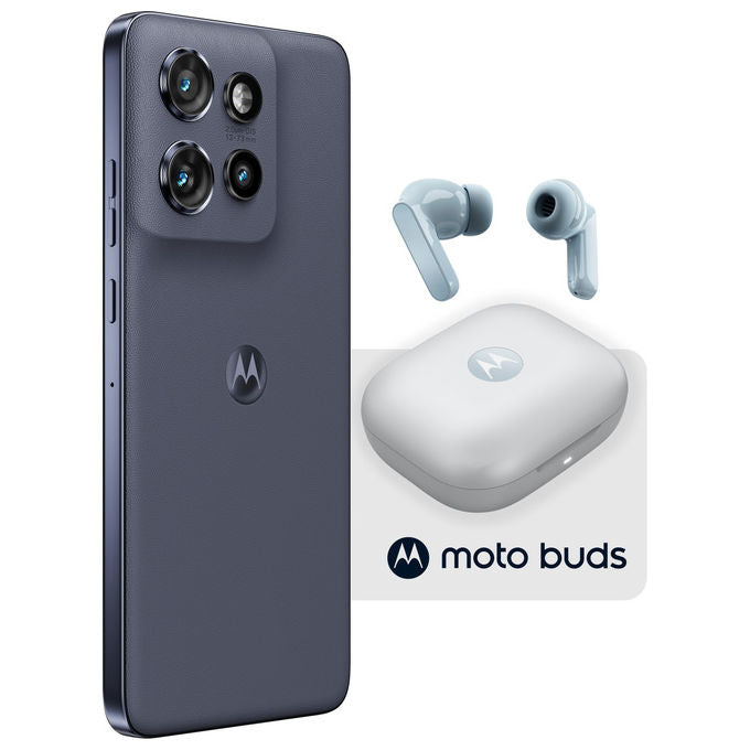 Motorola Edge 60 Neo, smartphone 5G, 8-256 GB, display P-OLED 6,36'', fotocamera 50 MP, Android 15, IP68, Grisaille, con Moto Buds
