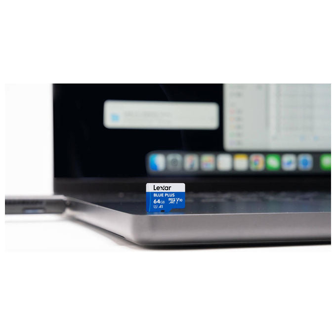Lexar Blue Plus scheda di memoria microSD 64 GB, UHS-I, velocita' lettura 100 MB-s, classe A1, V10, U1, con adattatore SD