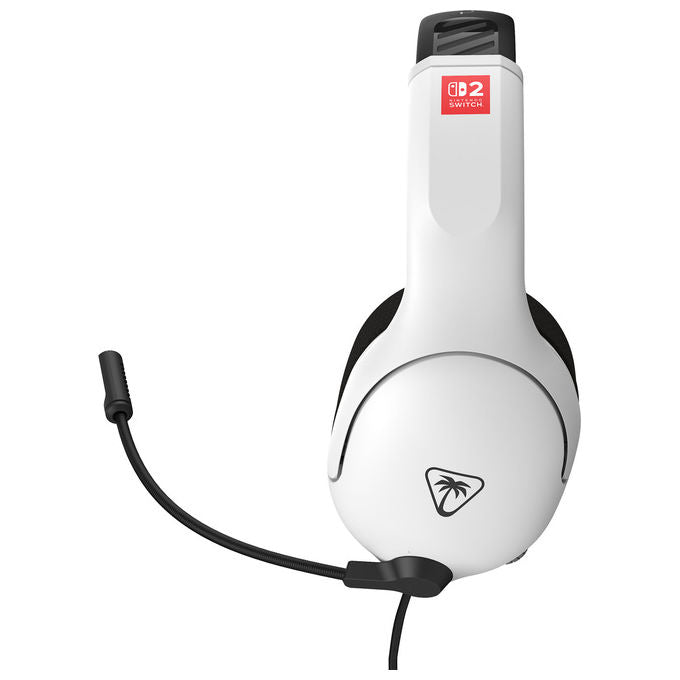 Turtle Beach Airlite Fit, cuffie gaming cablate, Nintendo Switch 2 licenza ufficiale, microfono con mute, nero e bianco