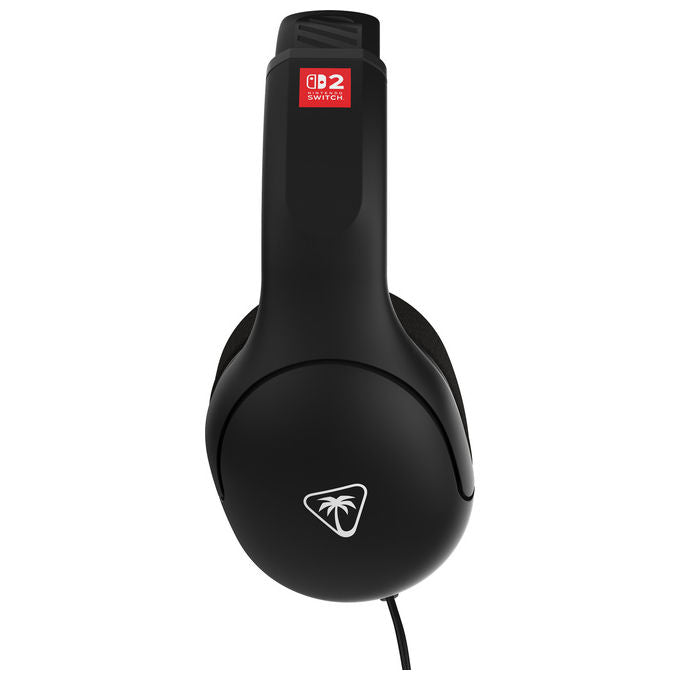 Turtle Beach Airlite Fit, cuffie gaming cablate, Nintendo Switch 2 licenza ufficiale, microfono con mute, nero e bianco