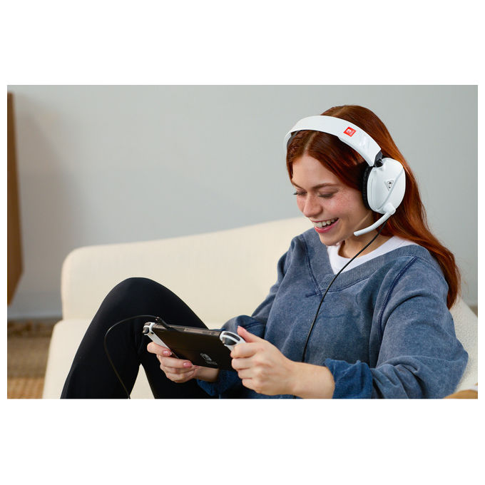 Turtle Beach Recon 70, cuffie gaming con filo, licenza ufficiale Nintendo Switch, microfono pieghevole, jack 3.5 mm, nero Bianco