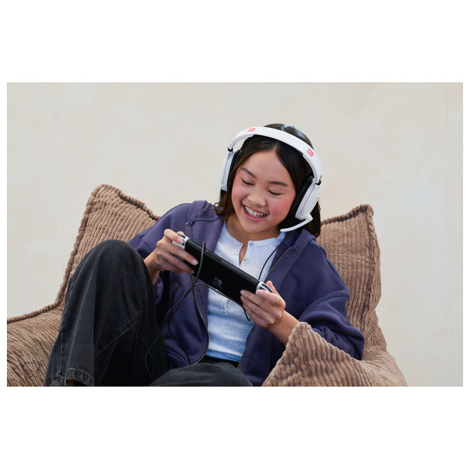 Turtle Beach Recon 70, cuffie gaming con filo, licenza ufficiale Nintendo Switch, microfono pieghevole, jack 3.5 mm, nero Bianco