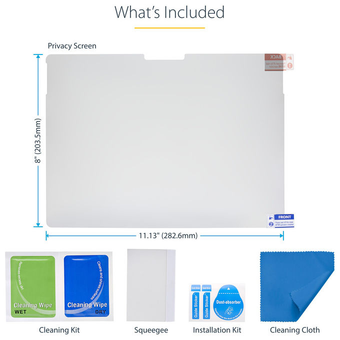 StarTech.com filtro privacy per Surface Pro 8-9-X 13 pollici, 4 posizioni, touch, anti-riflesso, riduzione luce blu 51%