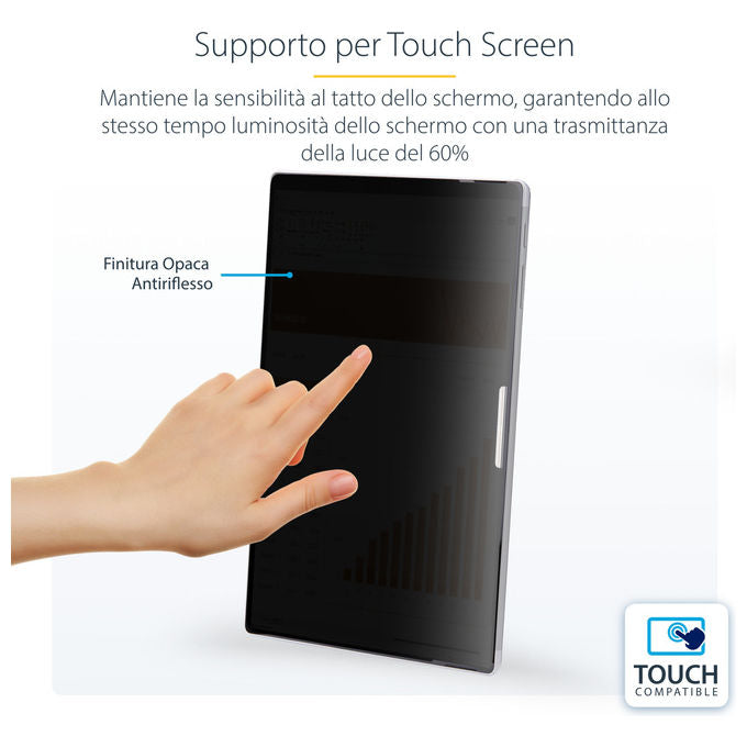 StarTech.com filtro privacy per Surface Pro 8-9-X 13 pollici, 4 posizioni, touch, anti-riflesso, riduzione luce blu 51%