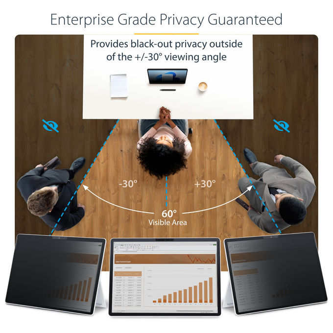 StarTech.com filtro privacy per Surface Pro 8-9-X 13 pollici, 4 posizioni, touch, anti-riflesso, riduzione luce blu 51%