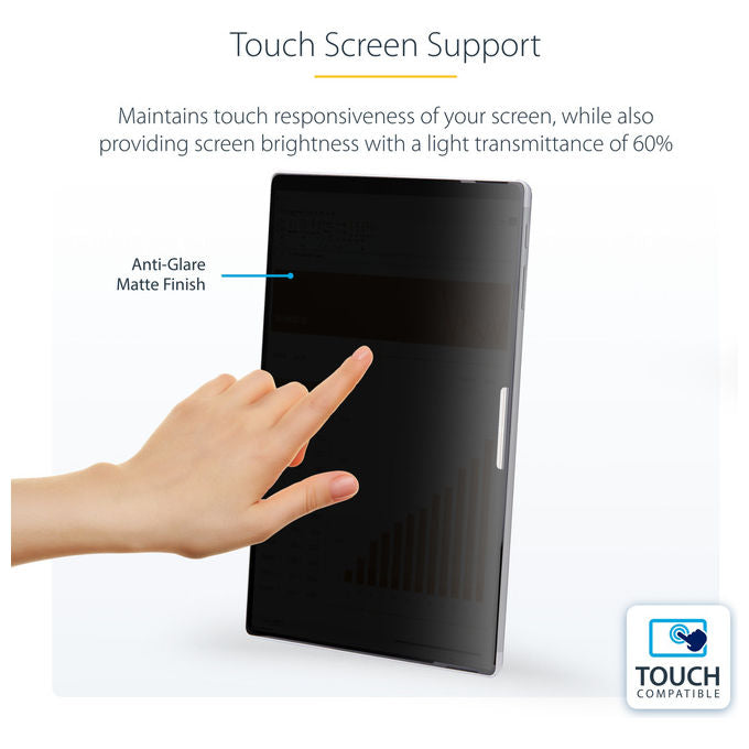 StarTech.com filtro privacy per Surface Pro 8-9-X 13 pollici, 4 posizioni, touch, anti-riflesso, riduzione luce blu 51%