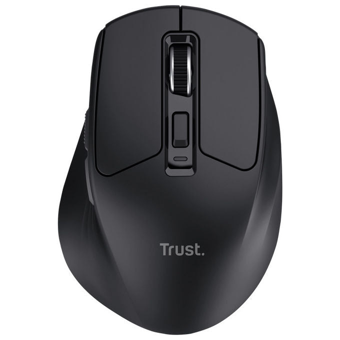 Trust Niven mouse wireless multidevice, ergonomico, silenzioso, ricaricabile, 3200 dpi, bluetooth, nero