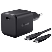 Trust GXT 1258 caricabatterie USB-C 65W GaN, ricarica rapida, compatibile Nintendo Switch 2, cavo 2m incluso, nero