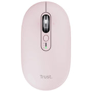 Trust Seron Slim Multi, mouse wireless ambidestro, Bluetooth e USB, ottico 3200 DPI, 7 tasti silenziosi, hyperscroll, ricaricabile, rosa