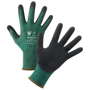 Neri 332 NITCUT Guanti Antitaglio HDPE Nitrile Microporoso Grip Asciutto e Umido Rinforzo Pollice Indice Taglia 10 colore Verde Nero