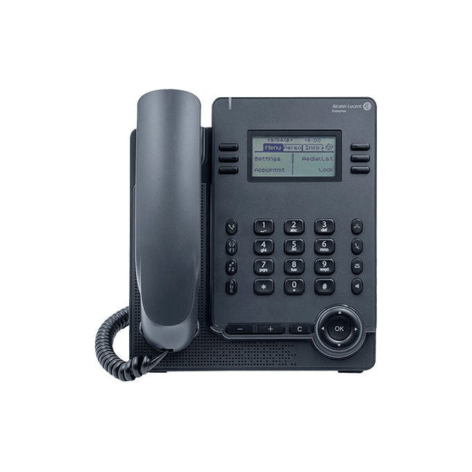 Alcatel-Lucent Enterprise ALE-20h, telefono IP ibrido digitale, display LCD 2.8'', vivavoce full duplex, PoE, USB-C, Fast Ethernet, grigio
