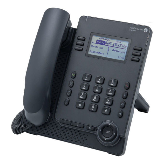 Alcatel-Lucent Enterprise ALE-20h, telefono IP ibrido digitale, display LCD 2.8'', vivavoce full duplex, PoE, USB-C, Fast Ethernet, grigio