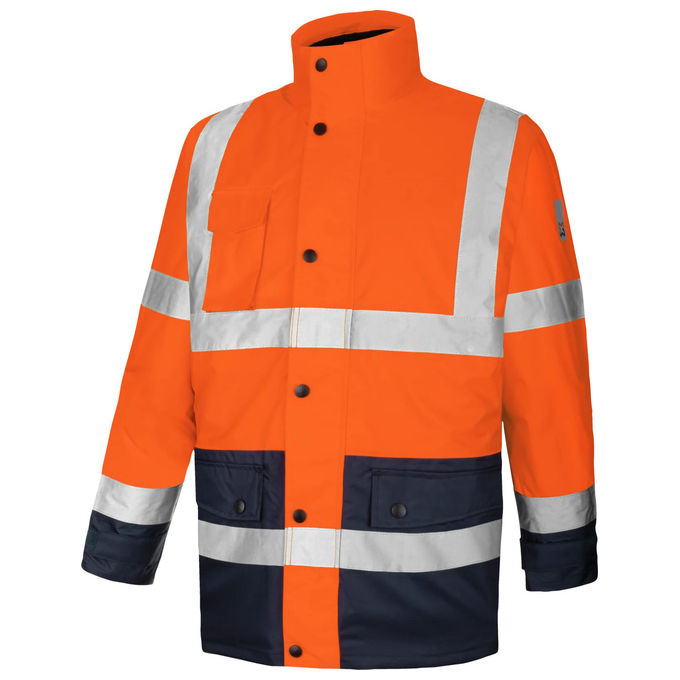 Neri Safety 423036-4XL Gallup Giaccone da Lavoro 4 in 1 Alta Visibilita' Unisex Taglia 4XL colore Arancio Blu