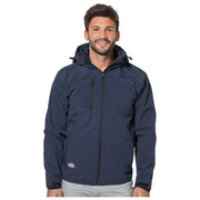 Neri Safety giubbino softshell Basilea, unisex, blu, taglia S, impermeabile, antivento, traspirante, cappuccio in pile