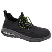 Neri Safety scarpe antinfortunistiche basse Rush 998 S1 PL FO SR, unisex, puntale composito, metal free, antistatica ESD, antiscivolamento SR, nero-verde, taglia 36