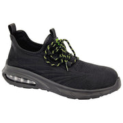 Neri Safety scarpa protettiva bassa Rush-998 S1 PL, tessuto tecnico fine knit, ESD antistatica, antiscivolamento SR, unisex, taglia 39, nero verde
