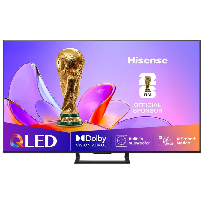 Hisense smart tv QLED 55 pollici 4K Ultra HD, 55A79Q, Dolby Vision, Dolby Atmos, VIDAA, Wi-Fi, HDR10+, nero
