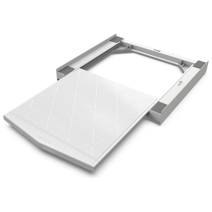 Meliconi Torre Quick kit di sovrapposizione universale, lavatrice e asciugatrice, ripiano estraibile, cinghia sicurezza, made in Italy, bianco
