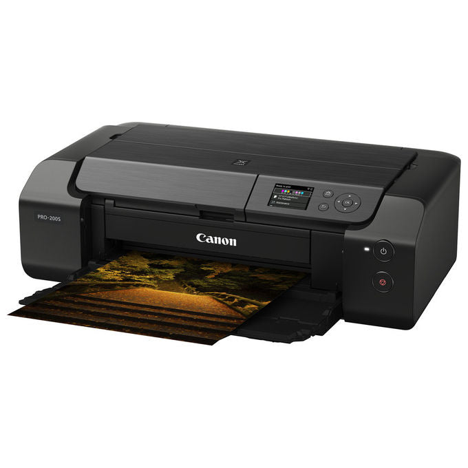 Canon PIXMA PRO-200s, stampante fotografica inkjet, formato A3+, 8 inchiostri dye, 4800x2400 dpi, Wi-Fi, display LCD touch, nero