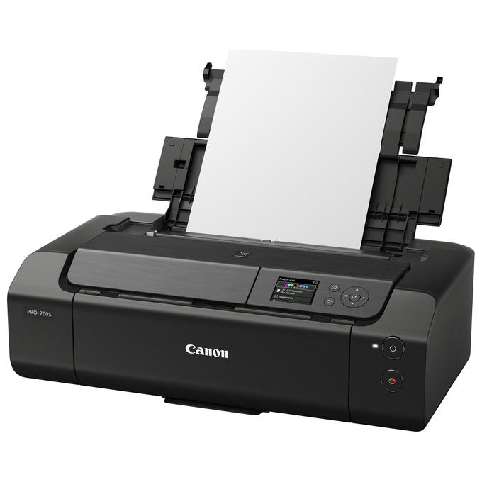 Canon PIXMA PRO-200s, stampante fotografica inkjet, formato A3+, 8 inchiostri dye, 4800x2400 dpi, Wi-Fi, display LCD touch, nero