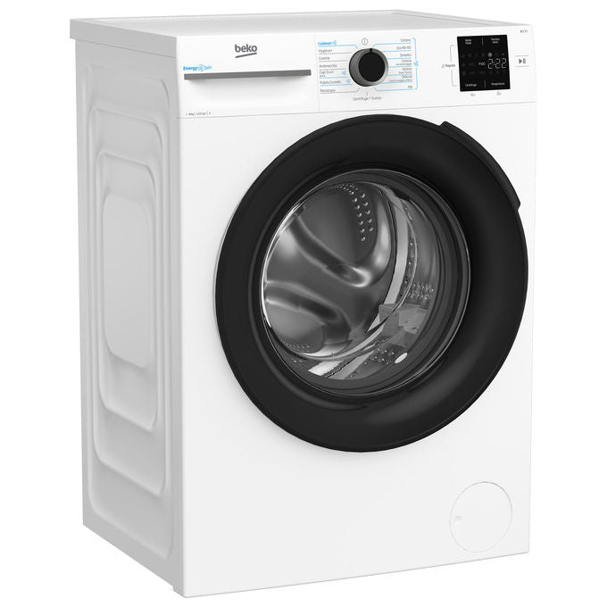 Beko MWBM8147EB Lavatrice Frontale 8 Kg 1400 rpm Classe A Motore Inverter SteamCure Vapore (84.5x60x54.6 cm) colore Bianco