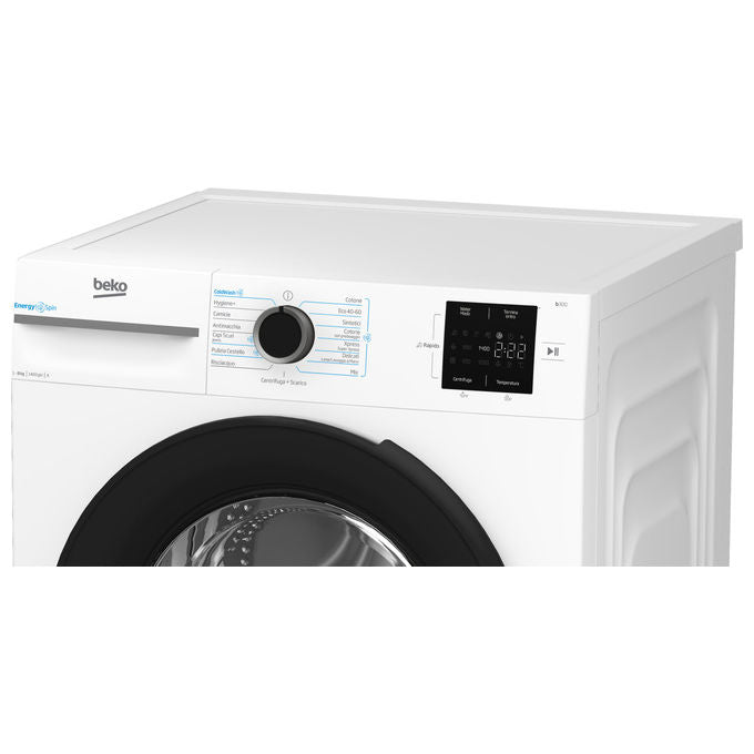Beko MWBM8147EB Lavatrice Frontale 8 Kg 1400 rpm Classe A Motore Inverter SteamCure Vapore (84.5x60x54.6 cm) colore Bianco