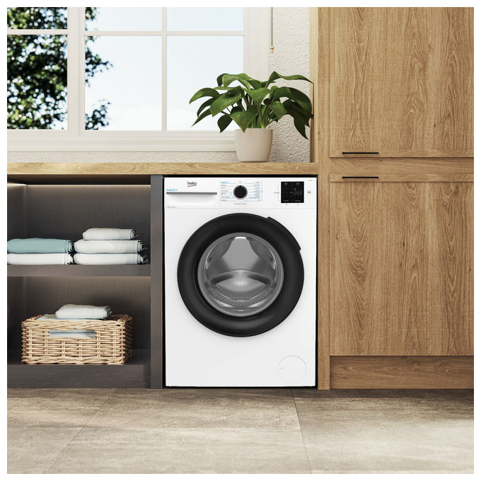 Beko MWBM8147EB Lavatrice Frontale 8 Kg 1400 rpm Classe A Motore Inverter SteamCure Vapore (84.5x60x54.6 cm) colore Bianco