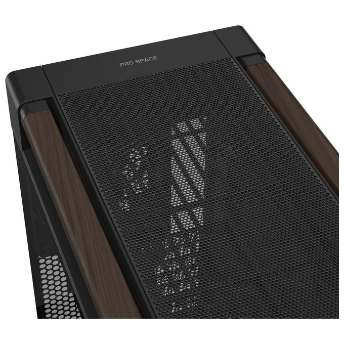 ASUS case ProArt PA602, Midi Tower, legno di noce, vetro temperato, ATX EATX, ventole 200 mm, nero