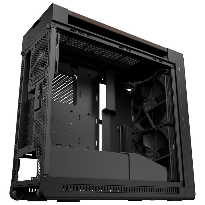 ASUS case ProArt PA602, Midi Tower, legno di noce, vetro temperato, ATX EATX, ventole 200 mm, nero