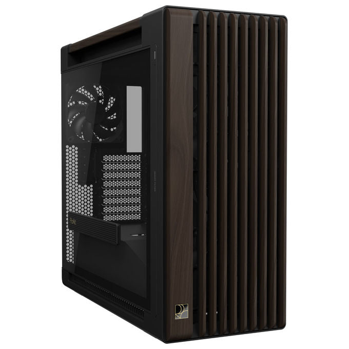 ASUS case ProArt PA602, Midi Tower, legno di noce, vetro temperato, ATX EATX, ventole 200 mm, nero
