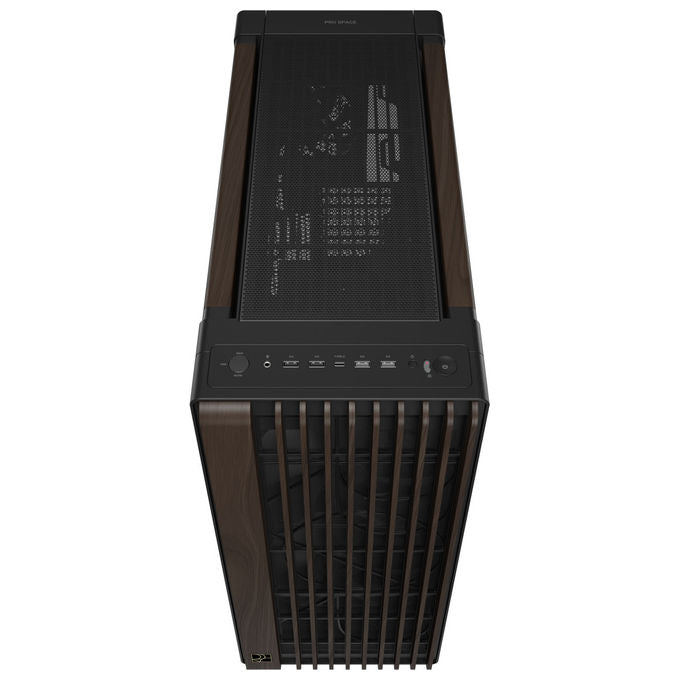 ASUS case ProArt PA602, Midi Tower, legno di noce, vetro temperato, ATX EATX, ventole 200 mm, nero