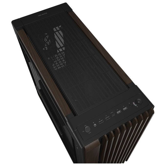 ASUS case ProArt PA602, Midi Tower, legno di noce, vetro temperato, ATX EATX, ventole 200 mm, nero