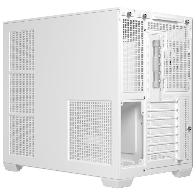 ASUS case mid-tower A32 Plus TG ARGB, vetro temperato, illuminazione ARGB, 4x ventole 120 mm, ATX, bianco