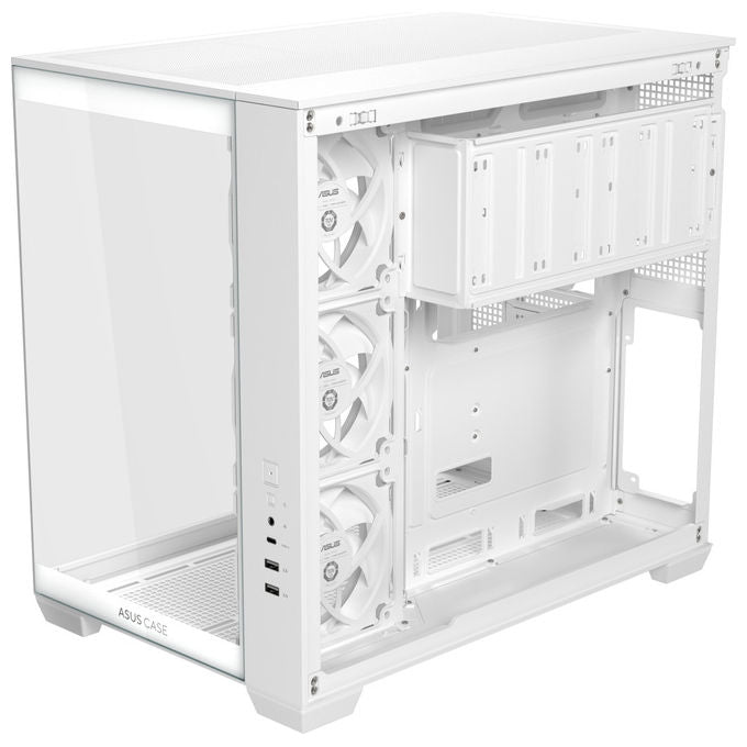 ASUS case mid-tower A32 Plus TG ARGB, vetro temperato, illuminazione ARGB, 4x ventole 120 mm, ATX, bianco