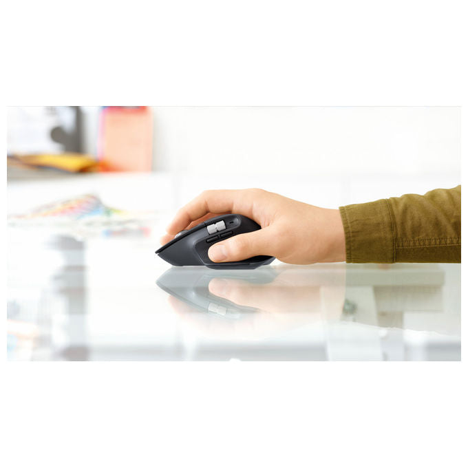 Logitech MX Master 3S mouse wireless bluetooth, 8000 DPI, silenzioso, ergonomico, ricaricabile USB-C, grafite