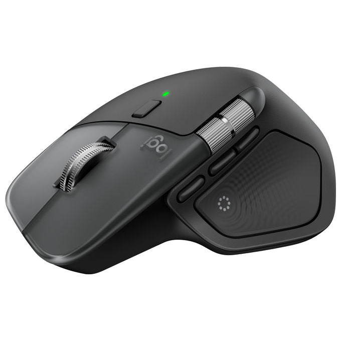 Logitech MX Master 4 for Mac, mouse wireless ergonomico, Bluetooth 5.1, 8000 DPI, clic silenzioso, ricarica USB-C, argento