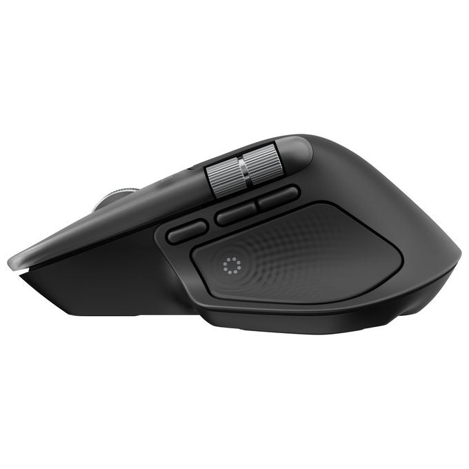 Logitech MX Master 4 for Mac, mouse wireless ergonomico, Bluetooth 5.1, 8000 DPI, clic silenzioso, ricarica USB-C, argento